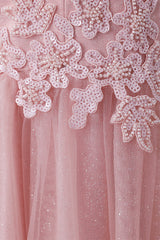 Sleeveless Dusty Pink Luxury Beaded Ball Gown Quince Dresses