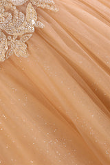 Straps Sparkle Ball Gown Sleeveless Beaded Quince Dresses