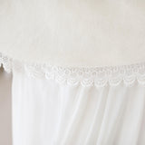 White Lace-Trimmed Wedding Gown Shawl