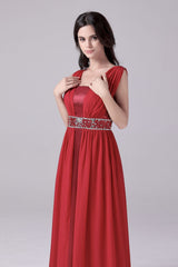 A-line court train sleeveless halter backless mother's dress-stylesnuggle