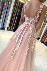 A-line Sweetheart Floor-length Sleeveless Backless Lace Applique Prom Dress-stylesnuggle