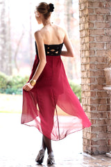 A-line Sweetheart Hi-low Length Tulle Backless Prom Dress-stylesnuggle