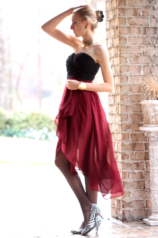 A-line Sweetheart Hi-low Length Tulle Backless Prom Dress-stylesnuggle