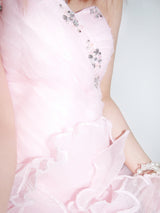 A-line Sweetheart Knee Length Tulle Flower Rhinestone Homecoming Dress-stylesnuggle