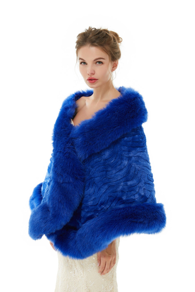 Abigail - Winter Faux Fur Wedding Wrap-stylesnuggle