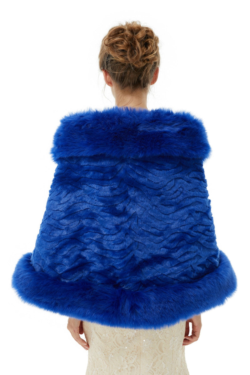 Abigail - Winter Faux Fur Wedding Wrap-stylesnuggle