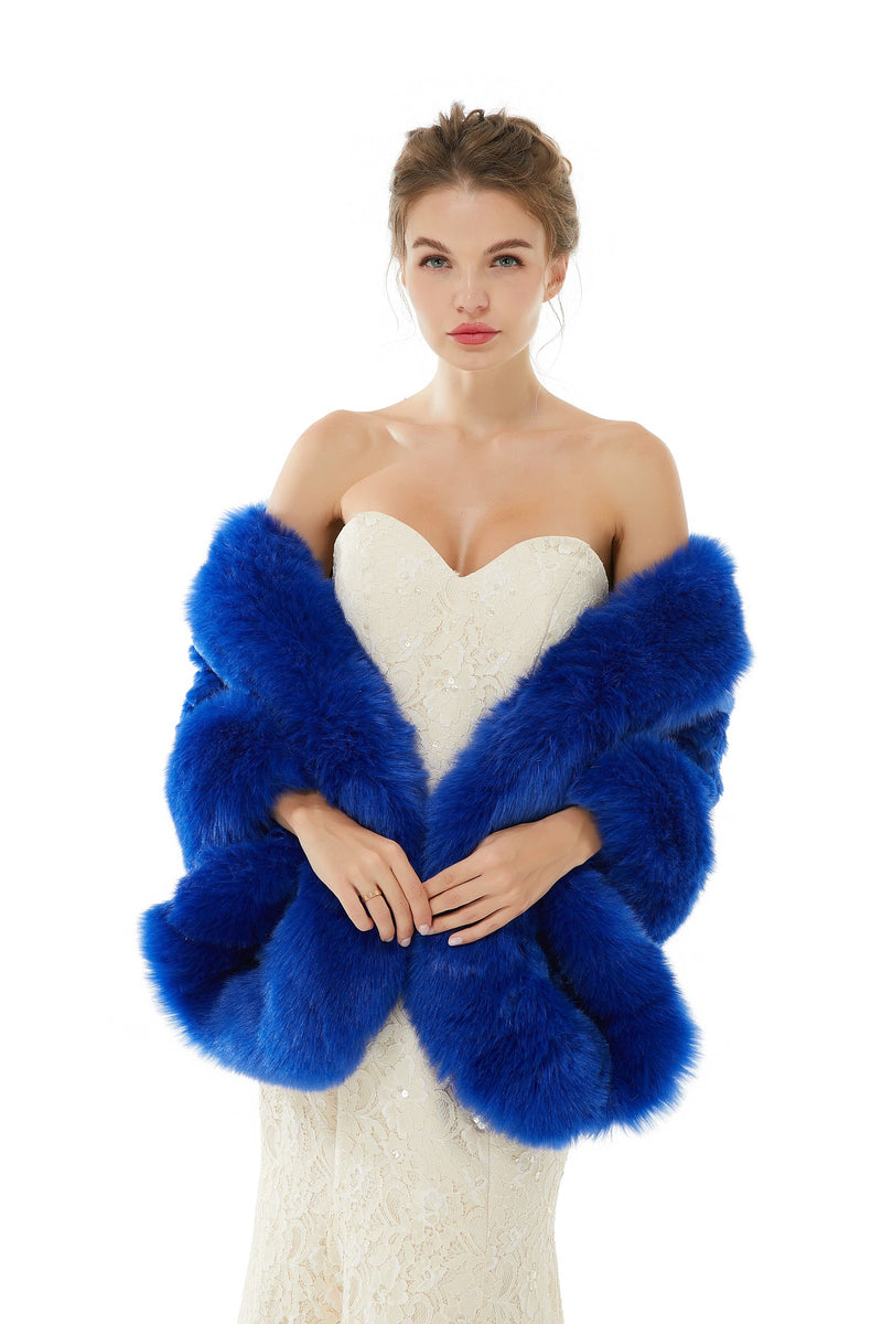 Abigail - Winter Faux Fur Wedding Wrap-stylesnuggle