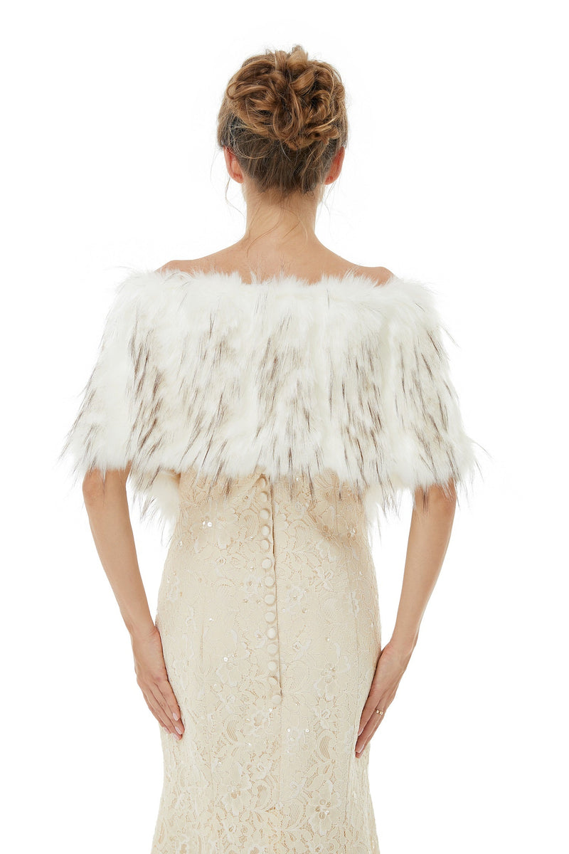 Adia - Winter Faux Fur Wedding Wrap-stylesnuggle