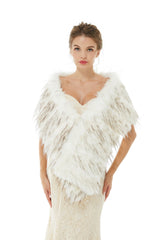 Adia - Winter Faux Fur Wedding Wrap-stylesnuggle