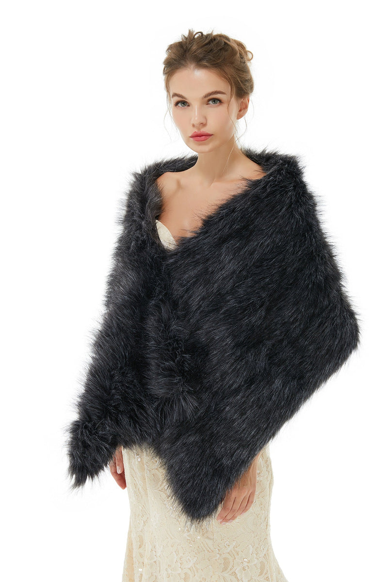 Alice- Winter Faux Fur Wedding Wrap-stylesnuggle