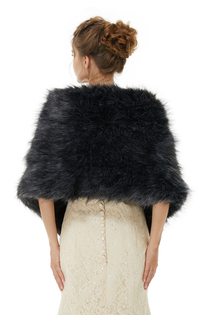 Alice- Winter Faux Fur Wedding Wrap-stylesnuggle