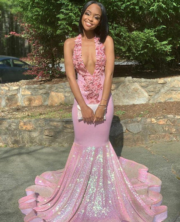 Shop for Alluring Halter Applique Glittering Sequins Prom Dresses Cheap On Sale. Try stylesnuggle with our Ruffles Open Back Chic Mermaid Sleeveless Evening Dresses at the best price and Get ready for your prom.