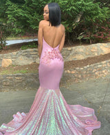 Shop for Alluring Halter Applique Glittering Sequins Prom Dresses Cheap On Sale. Try stylesnuggle with our Ruffles Open Back Chic Mermaid Sleeveless Evening Dresses at the best price and Get ready for your prom.