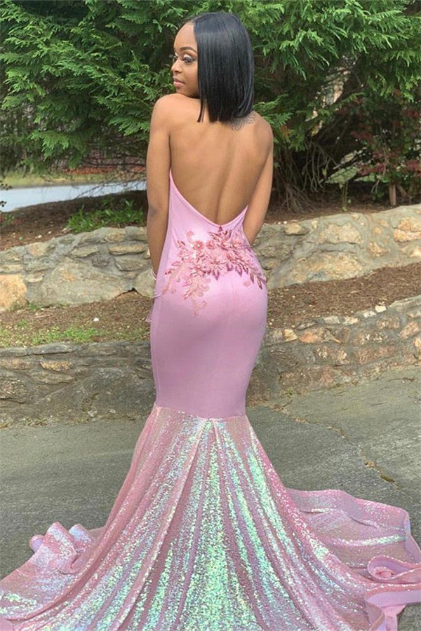 Shop for Alluring Halter Applique Glittering Sequins Prom Dresses Cheap On Sale. Try stylesnuggle with our Ruffles Open Back Chic Mermaid Sleeveless Evening Dresses at the best price and Get ready for your prom.