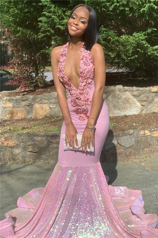 Shop for Alluring Halter Applique Glittering Sequins Prom Dresses Cheap On Sale. Try stylesnuggle with our Ruffles Open Back Chic Mermaid Sleeveless Evening Dresses at the best price and Get ready for your prom.