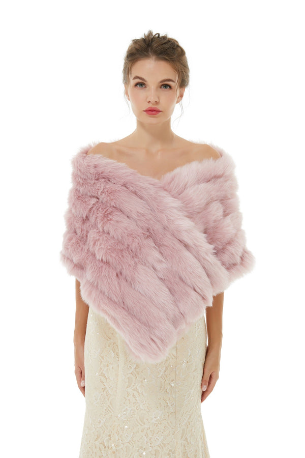 Alyssa- Winter Faux Fur Wedding Wrap-stylesnuggle