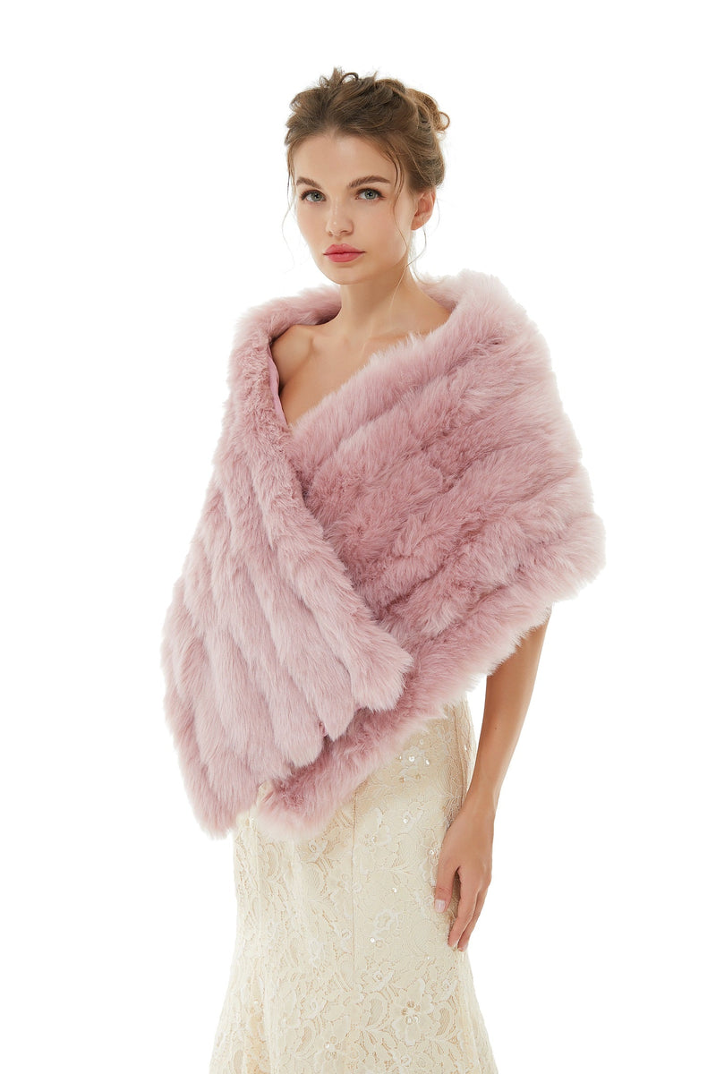 Alyssa- Winter Faux Fur Wedding Wrap-stylesnuggle