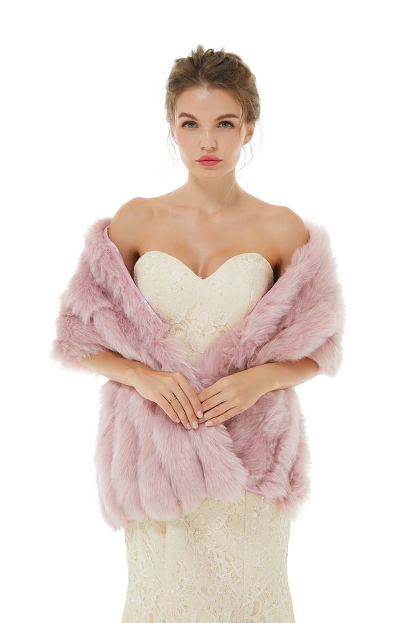 Alyssa- Winter Faux Fur Wedding Wrap-stylesnuggle