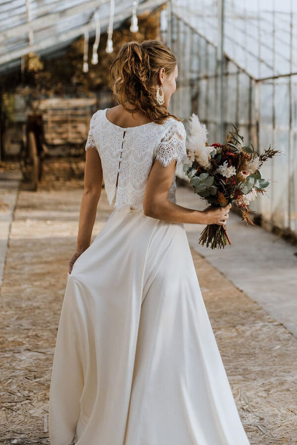 Amazing Boho Lace Mermaid Zipper Wedding Dress-stylesnuggle