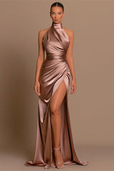 Amazing High Neck Sleeveless Prom Dress Mermaid Long Split-stylesnuggle