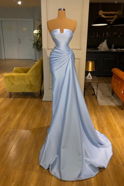 Amazing Long Blue Mermaid Graduation Dresses Fabulous Sleeveless Prom Dresses-stylesnuggle