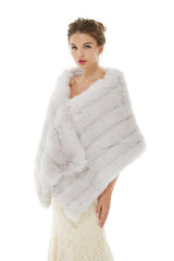 Amelia - Winter Faux Fur Wedding Wrap-stylesnuggle