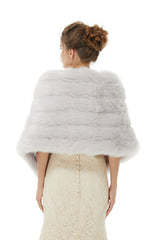 Amelia - Winter Faux Fur Wedding Wrap-stylesnuggle