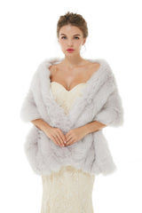 Amelia - Winter Faux Fur Wedding Wrap-stylesnuggle