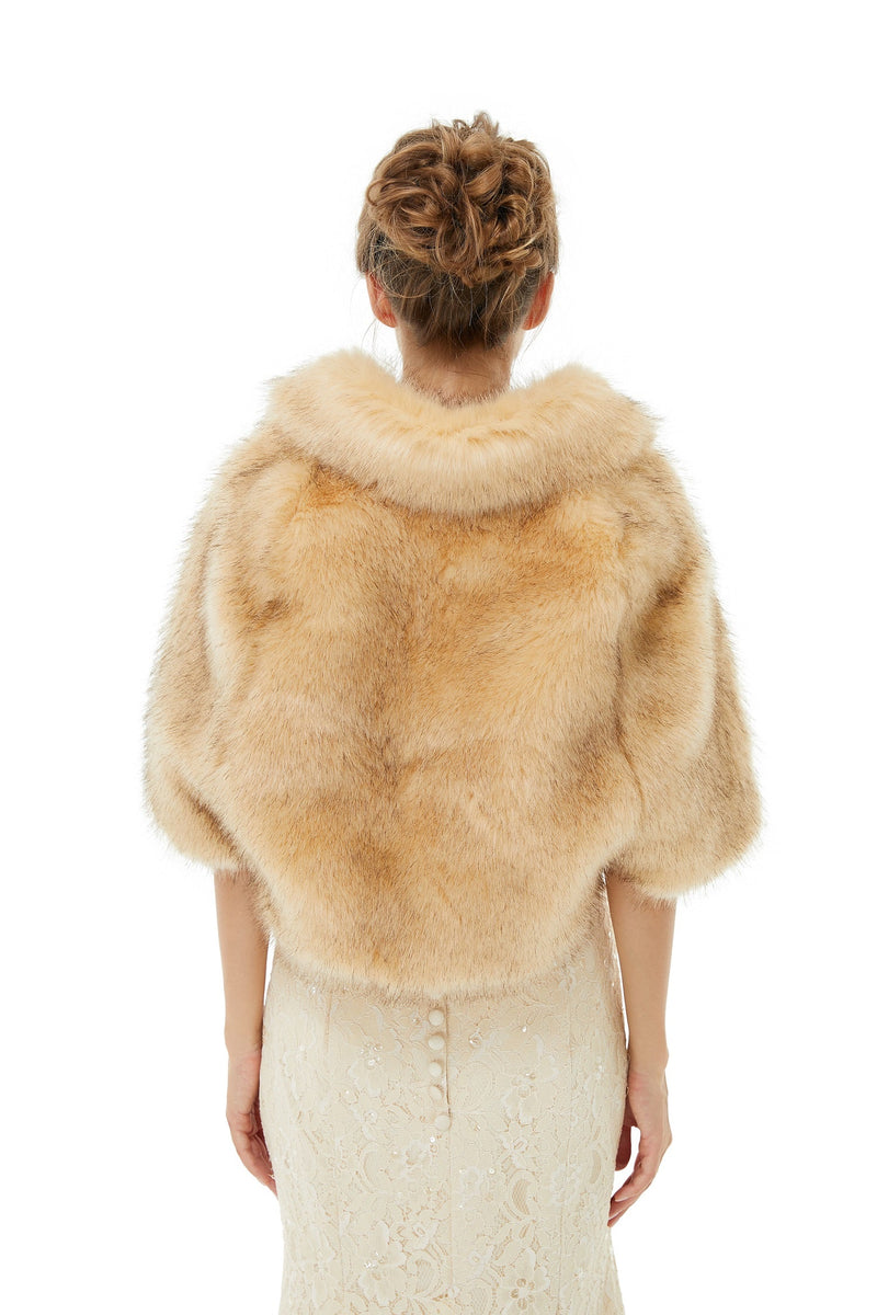 Amy - Winter Faux Fur Wedding Wrap-stylesnuggle