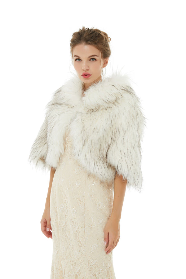 Anastasia - Winter Faux Fur Wedding Wrap-stylesnuggle