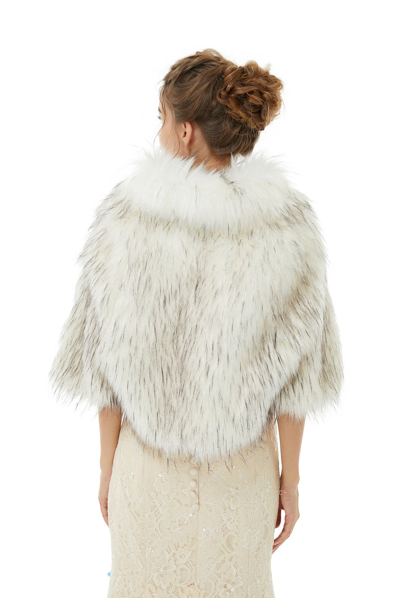 Anastasia - Winter Faux Fur Wedding Wrap-stylesnuggle