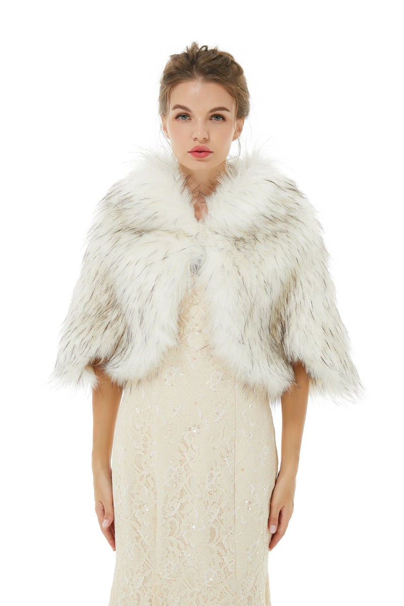 Anastasia - Winter Faux Fur Wedding Wrap-stylesnuggle