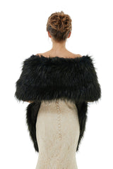 Badra - Winter Faux Fur Wedding Wrap-stylesnuggle