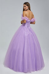 Ball Gown Strapless Tulle Sequined Beaded Floor-length Sleeveless Open Back Prom Dress-stylesnuggle