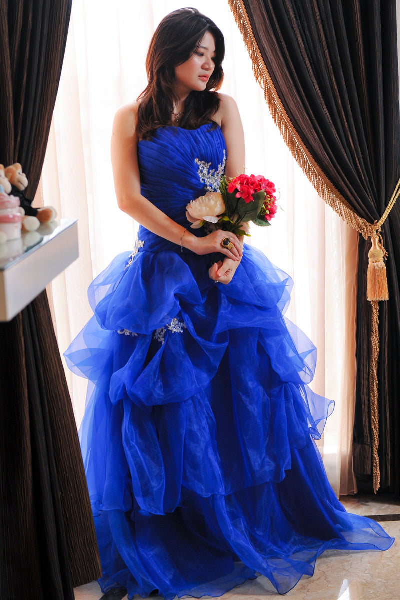 Ball Gown Sweetheart Floor Length Organza Beading Prom Dress-stylesnuggle