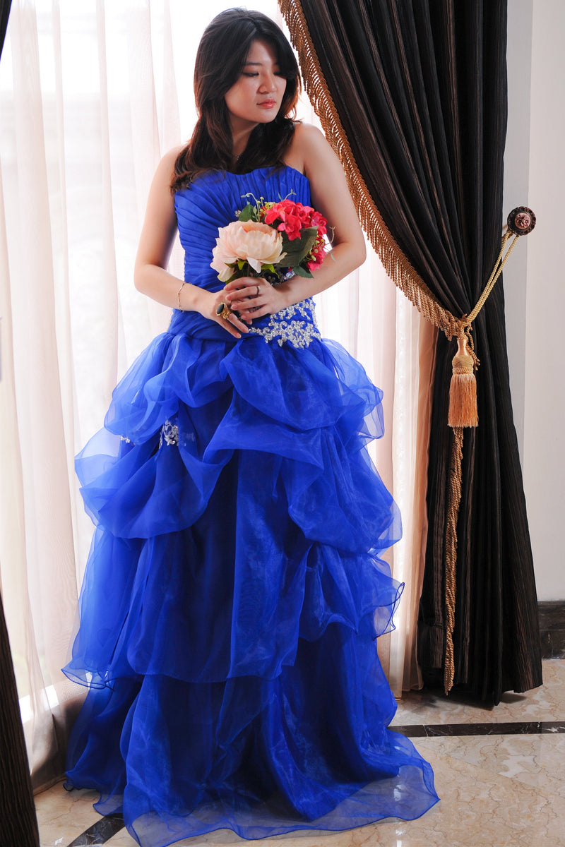 Ball Gown Sweetheart Floor Length Organza Beading Prom Dress-stylesnuggle