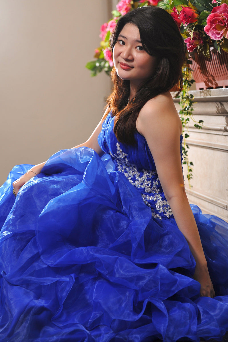 Ball Gown Sweetheart Floor Length Organza Beading Prom Dress-stylesnuggle