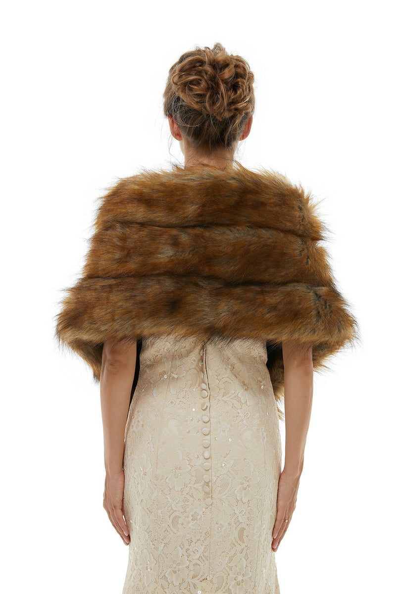 Beatrice - Winter Faux Fur Wedding Wrap-stylesnuggle