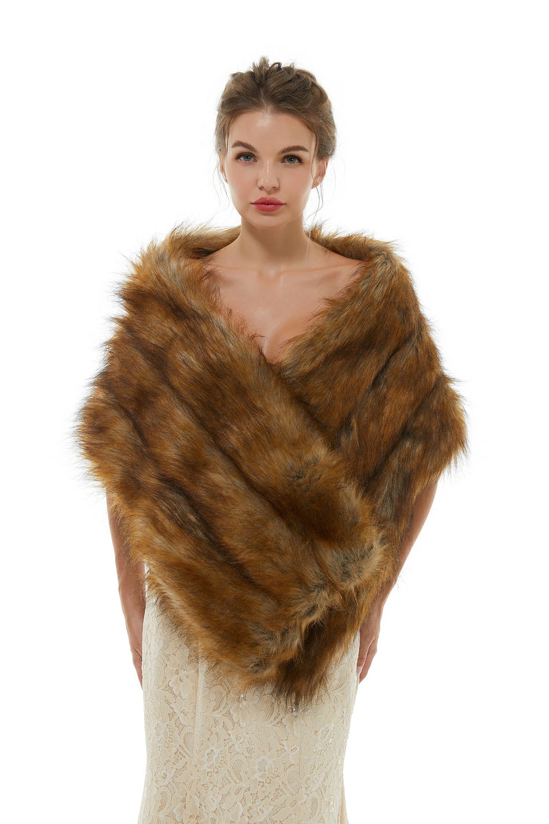 Beatrice - Winter Faux Fur Wedding Wrap-stylesnuggle