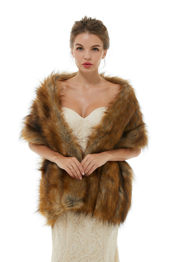 Beatrice - Winter Faux Fur Wedding Wrap-stylesnuggle