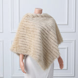 Beige Vertical Look Winter Wedding Shawl-stylesnuggle