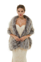 Belinda - Winter Faux Fur Wedding Wrap-stylesnuggle