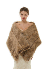 Bency - Winter Faux Fur Wedding Wrap-stylesnuggle