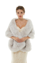 Berey - Winter Faux Fur Wedding Wrap-stylesnuggle