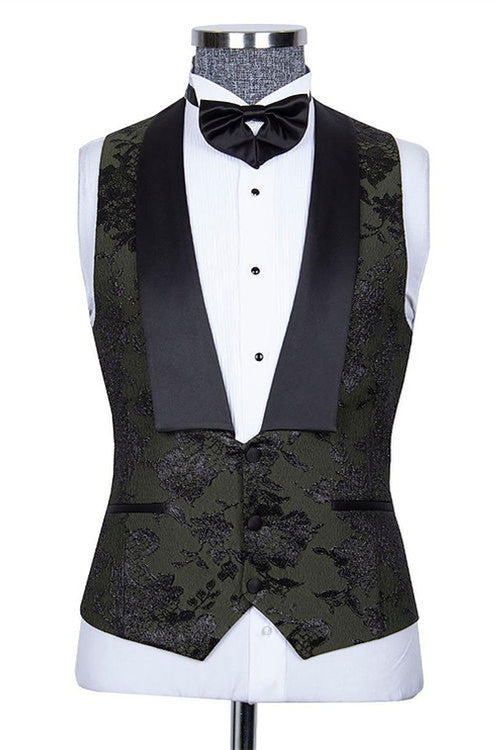 Looking for the best collection of Bespoke Black Three Pieces Jacquard Peaked Lapel Wedding Groom Suits with affordable price Shop Black Shawl Lapel Men blazers at stylesnuggle with free shipping available.