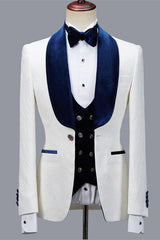 stylesnuggle is your ultimate source for Bespoke White Jacquard Shawl Lapel Men Suit for Wedding. Our White Shawl Lapel wedding groom Men Suits come in Bespoke styles &amp; colors with high quality and free shipping.