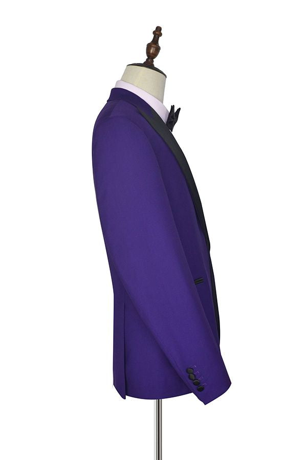 stylesnuggle has various cheap mens suits for prom, wedding or business. Shop this Black Silk Peak Lapel Three Piece Wedding Tuxedos, Mens Suits with Vest for Prom with free shipping and rush delivery. Special offers are offered to this Purple Single Breasted Peaked Lapel Three-piece mens suits.