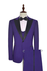 stylesnuggle has various cheap mens suits for prom, wedding or business. Shop this Black Silk Peak Lapel Three Piece Wedding Tuxedos, Mens Suits with Vest for Prom with free shipping and rush delivery. Special offers are offered to this Purple Single Breasted Peaked Lapel Three-piece mens suits.