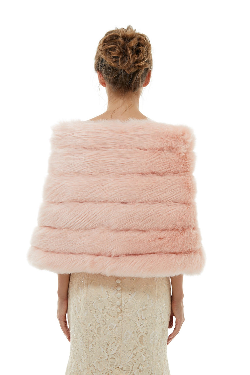 Brianna - Winter Faux Fur Wedding Wrap-stylesnuggle