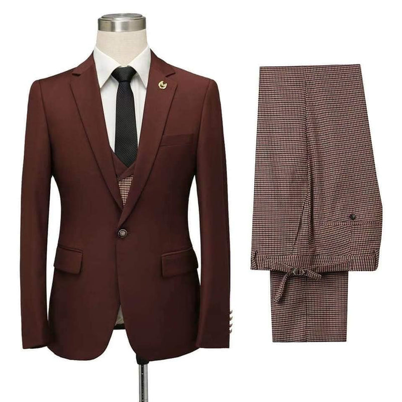 Buy Burgundy Notched Lapel Fitted Men Marriage Suits for men from stylesnuggle. Huge collection of Notched Lapel Single Breasted Men Suit sets at low offer price &amp; discounts, free shipping &amp; made. Order Now.